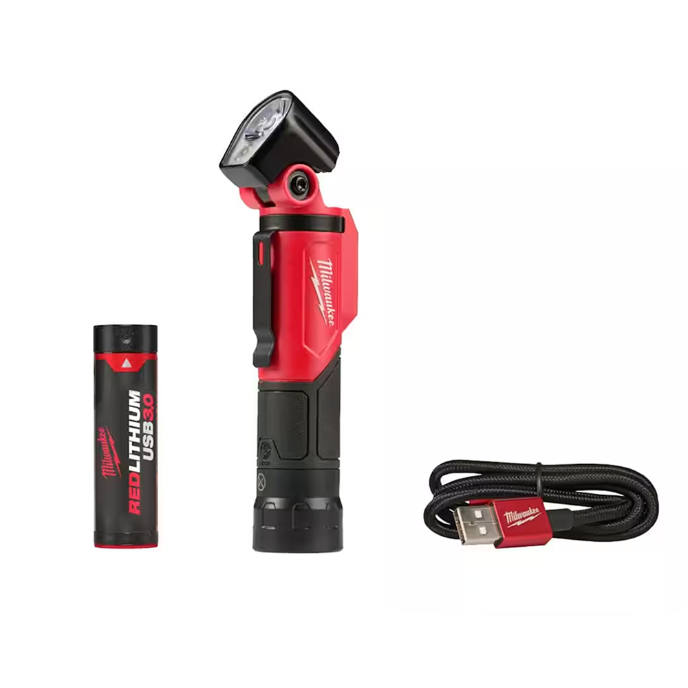 Milwaukee 500 Lumens LED Pivoting REDLITHIUM USB Flashlight (2113-21)