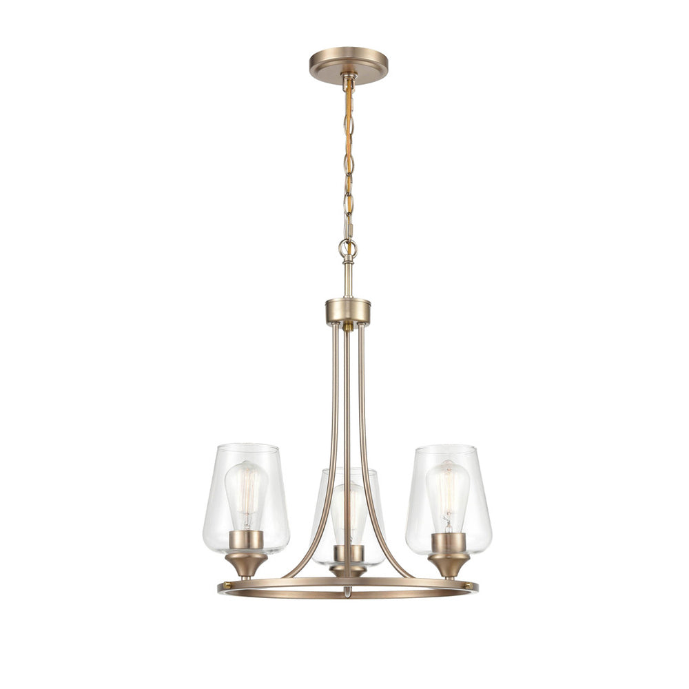 Millennium Lighting Ashford 3-Light 18 in. Modern Gold Hardwired Chandelier (1-Pack)