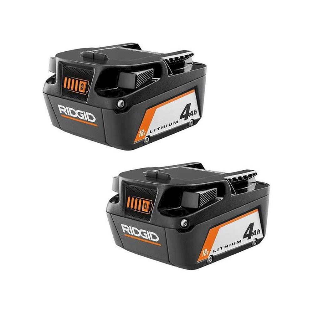 RIDGID 18V Lithium-Ion 4.0 Ah Battery (2-Pack) (AC87004P)