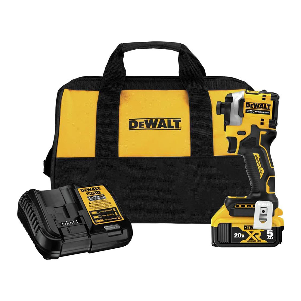 DEWALT DCF850P1 ATOMIC 20V MAX* 1/4 in. Brushless Cordless 3-Speed Impact Driver Kit