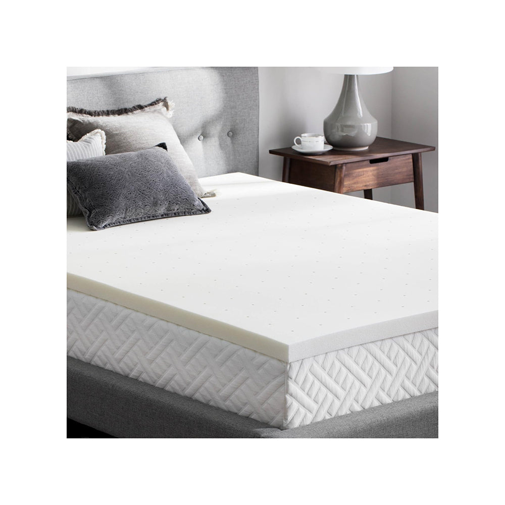WEEKENDER 2 Inch Memory Foam Mattress Topper - King, Off White (WK20KK30MT)