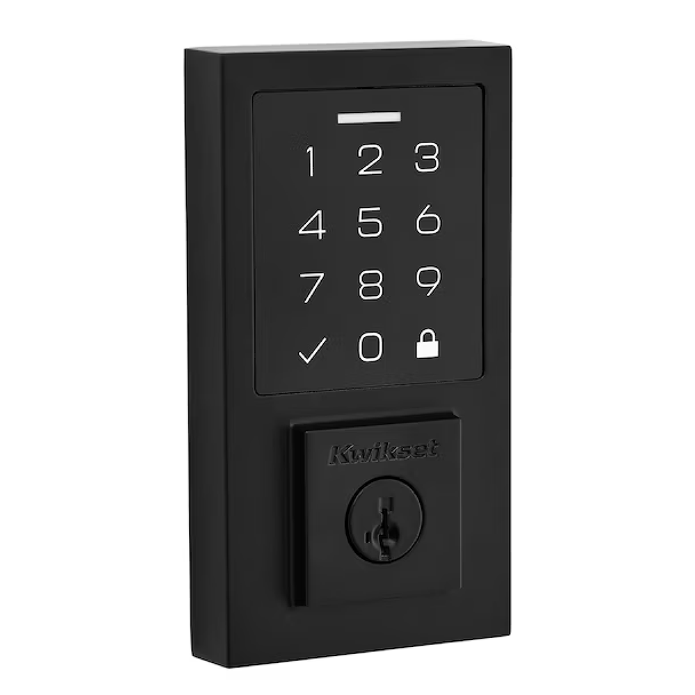 Kwikset SmartCode Contemporary Touchscreen Electronic Deadbolt - Matte Black (992700-005)
