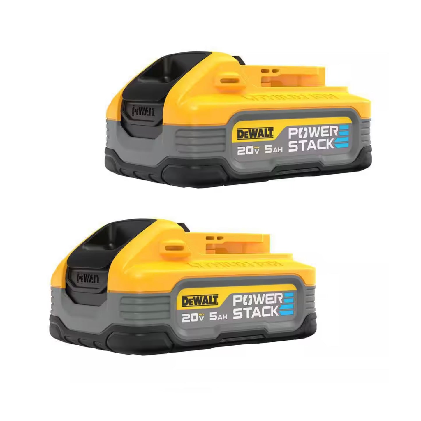 DEWALT POWERSTACK 20V Lithium-Ion 5.0Ah Battery Pack (2 Pack) (DCBP520-2)