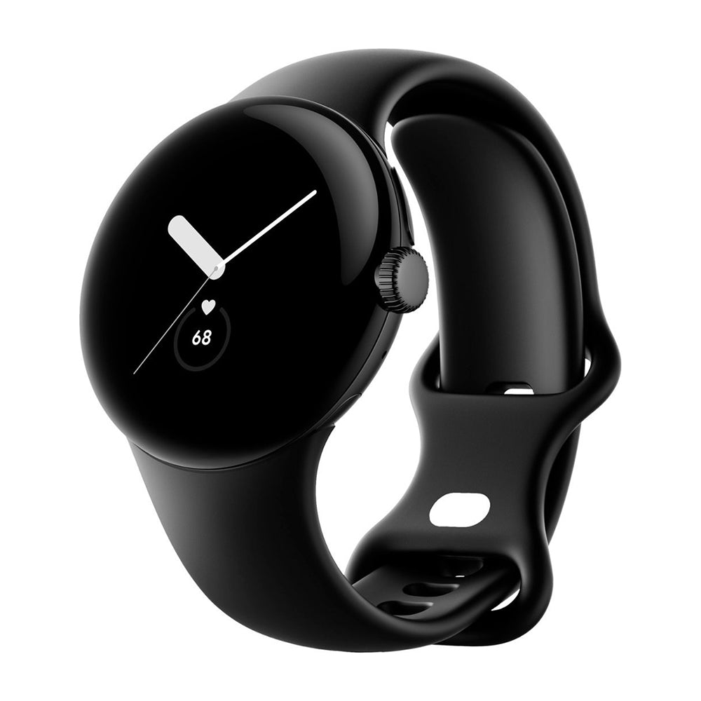 Google Pixel Watch Black Stainless Steel Smartwatch 41mm with Obsidian Active Band LTE - Black/Obsidian (GA02096-US)
