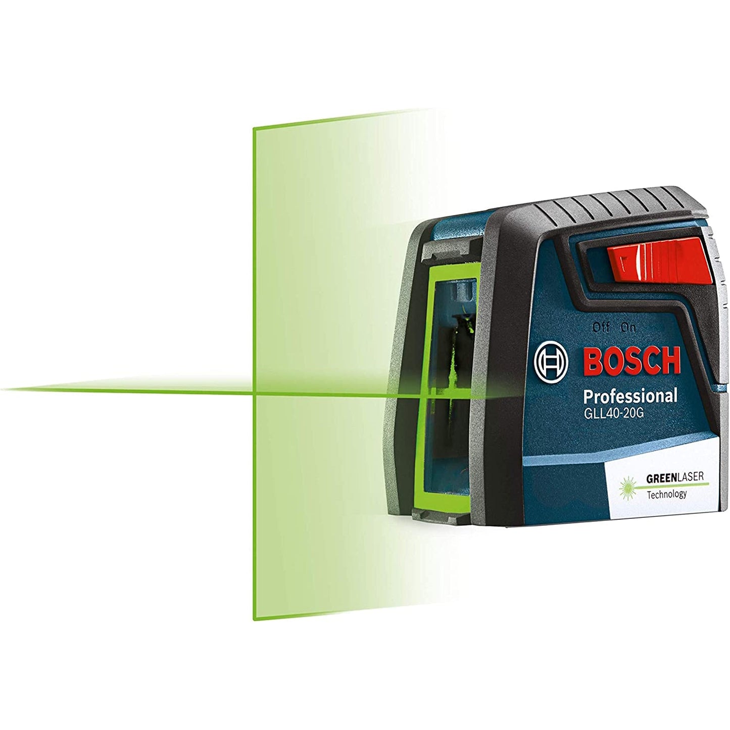 Bosch 40ft Green-Beam Self-Leveling Cross-Line Laser with VisiMax Technology (GLL40-20G) - Nyson Retail