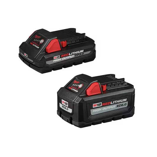 Milwaukee M18 18-Volt Lithium-Ion High Output 6.0 Ah and 3.0 Ah Battery (2-Pack) (48-11-1865S)
