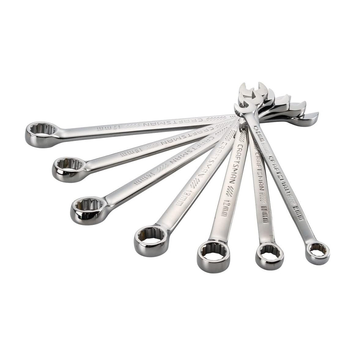 CRAFTSMAN Combination Wrench Set, 7 Piece, Metric, Gunmetal Chrome (CMMT12063L)