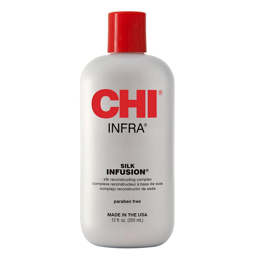 CHI Infra Silk Infusion, Leave-In Reconstructing Treatment To Strengthen & Protect All Hair Types, Alcohol-Free, 12 Oz