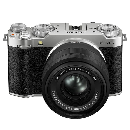 Fujifilm X-M5 Mirrorless Digital Camera XC15-45mm F3.5-5.6 OIS PZ Lens Kit - Silver