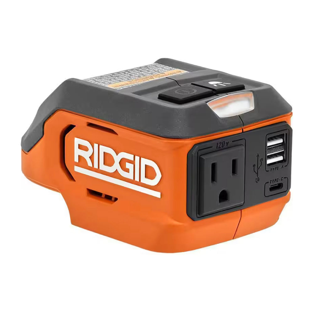 RIDGID 18V Cordless 175-Watt Power Inverter (Tool Only) (AC86097)