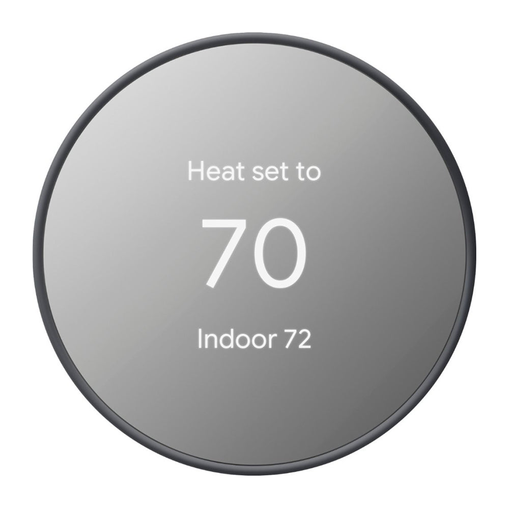 Google Nest Smart Programmable Wifi Thermostat - Charcoal (GA02081-US)