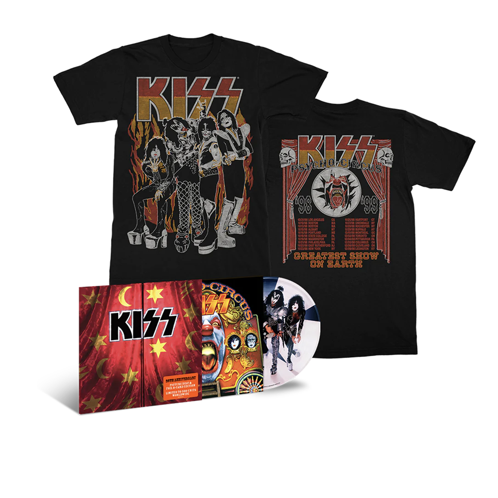 Kiss - Psycho Circus Limited Edition Picture Disc LP + Greatest Show On Earth T-Shirt (L)