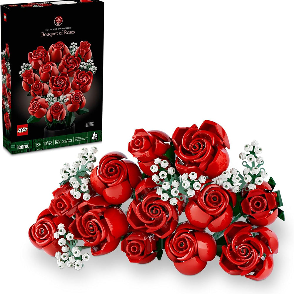 LEGO Icons Bouquet of Roses, Home Décor Artificial Flowers (10328)