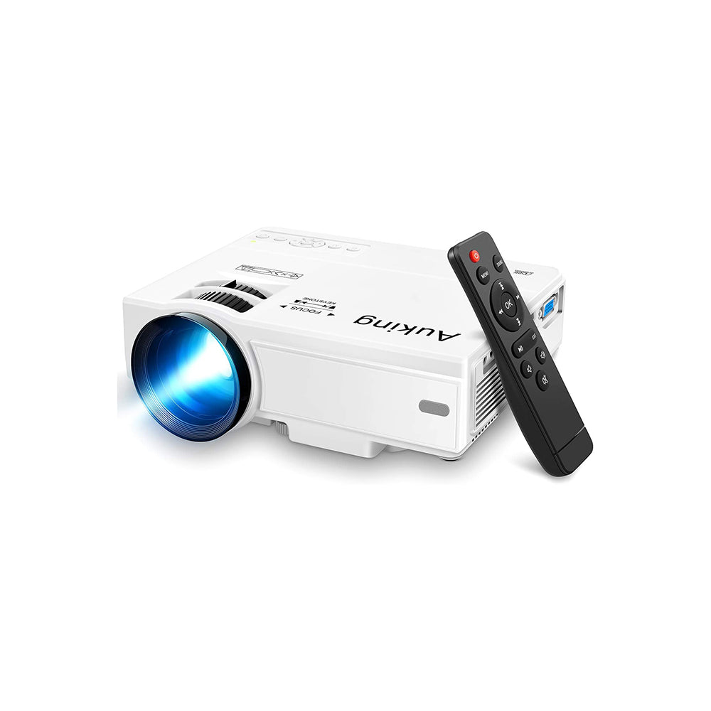 AuKing Projector, 2023 Upgraded Mini Projector, Full HD 1080P Home Theater Video Projector (M8-F)