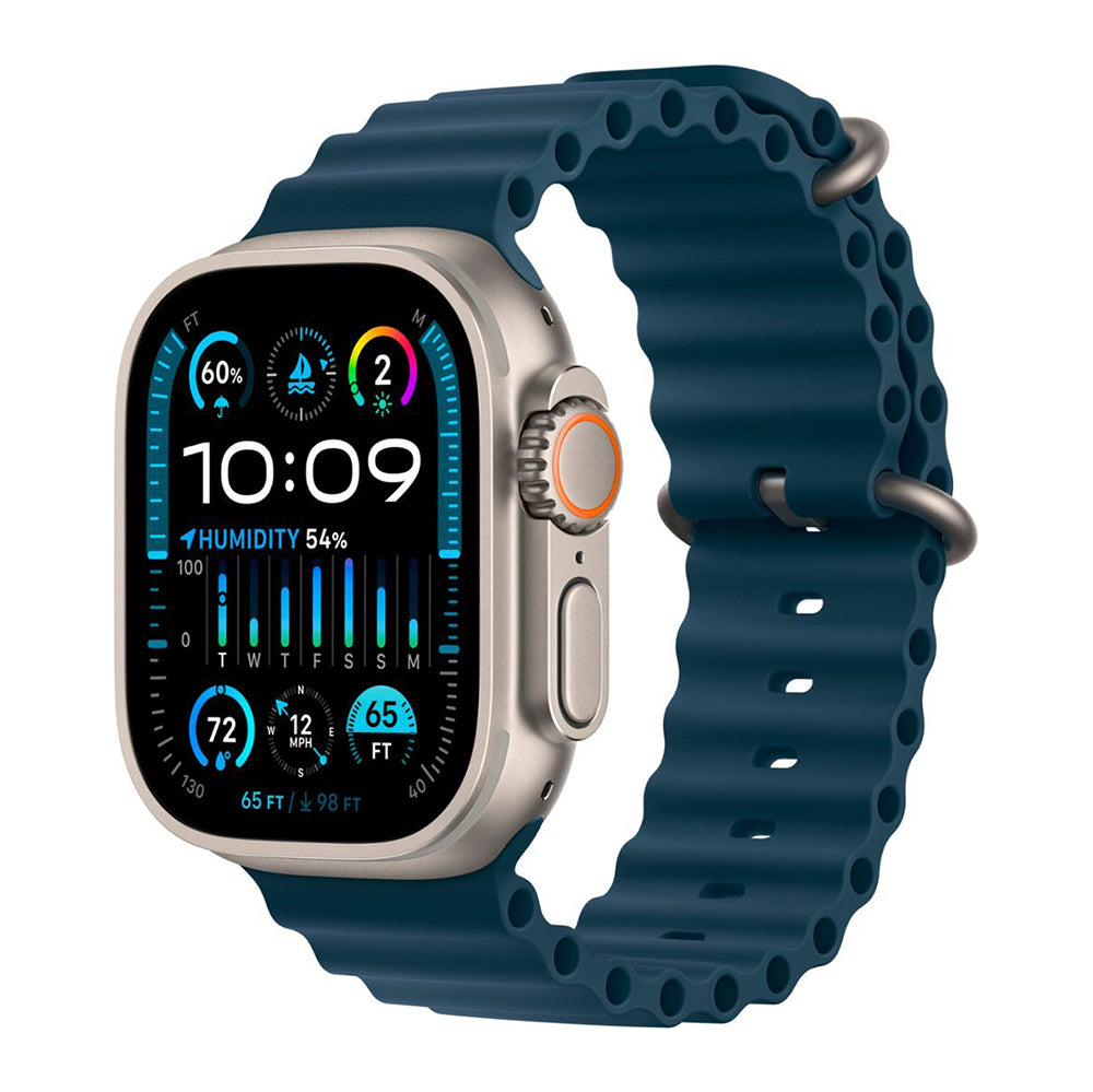 Apple Watch Ultra 2 (GPS + Cellular) 49mm Titanium Case with Blue Ocean Band - Titanium (MREG3LL/A)