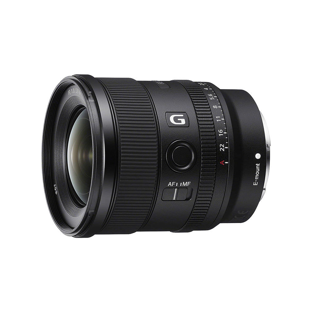 Sony FE 20mm F1.8 G Full-Frame Large-Aperture Ultra-Wide Prime Angle G Lens (SEL20F18G) - Black