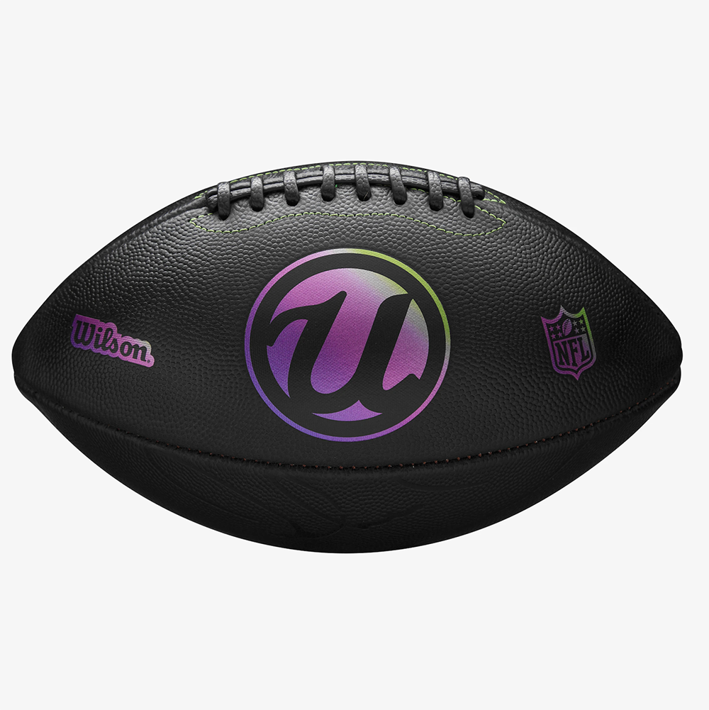 Wilson X Usher SBLVIII Collab Football - Black / Green / Purple Limited Edition