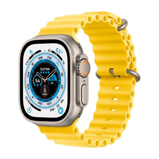 Apple Watch Ultra (GPS + Cellular) 49mm Titanium Case with Yellow Ocean Band - Titanium (MNH93LL/A)