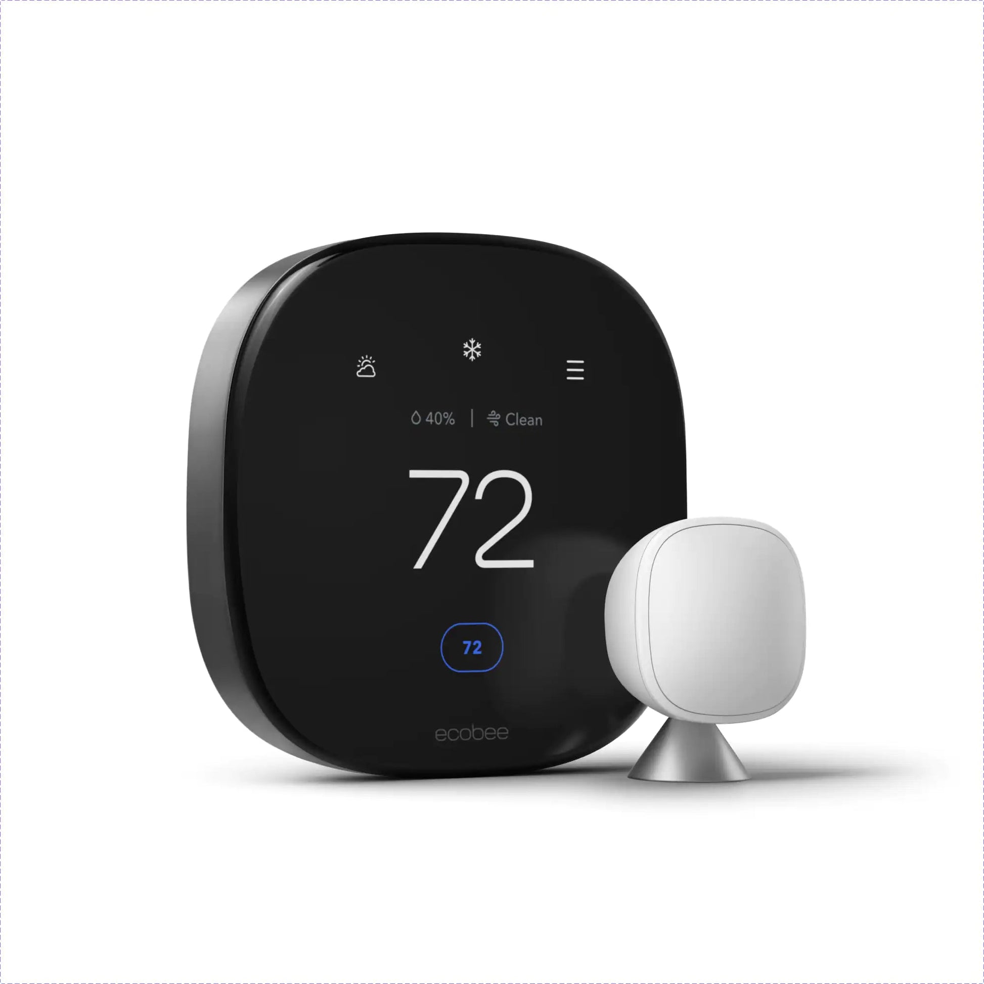 ecobee Smart Wi-Fi Thermostat Premium - Black (EB-STATE6-01) - Nyson Retail