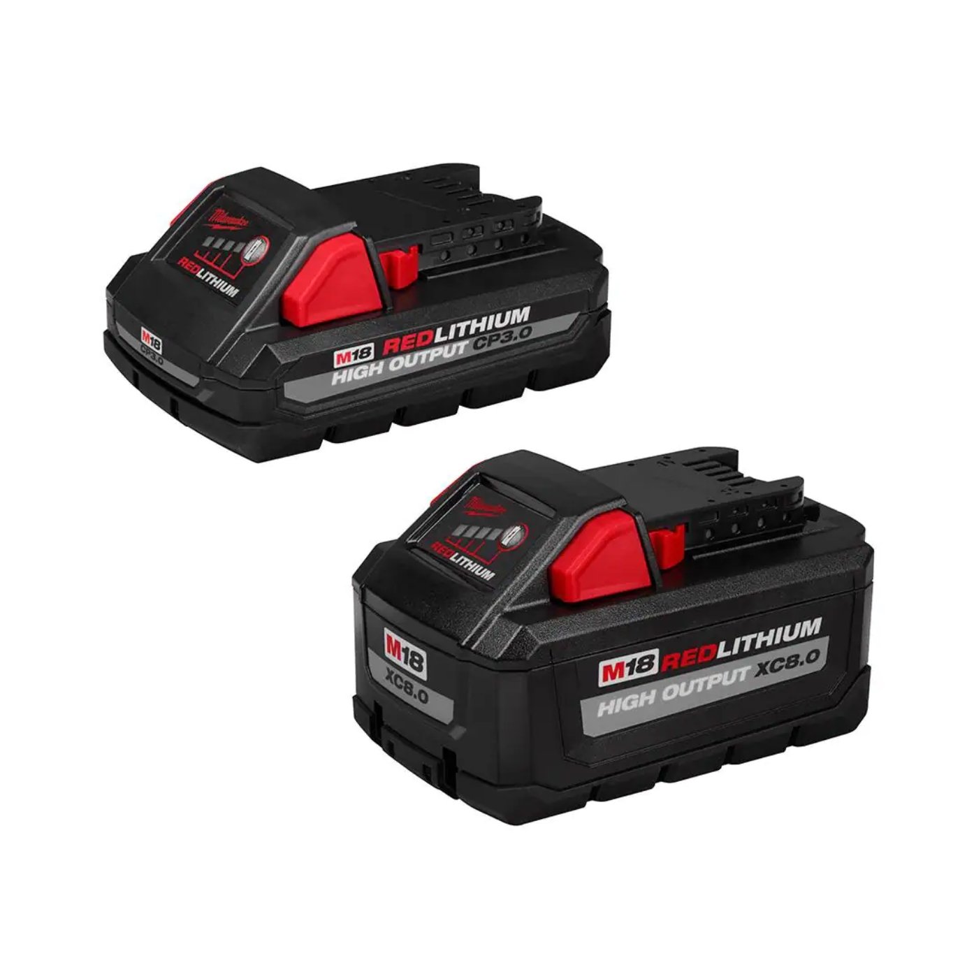 Milwaukee M18 18-Volt HIGH OUTPUT XC 8.0 Ah and 3 Ah Battery (2-Pack) - Nyson Retail