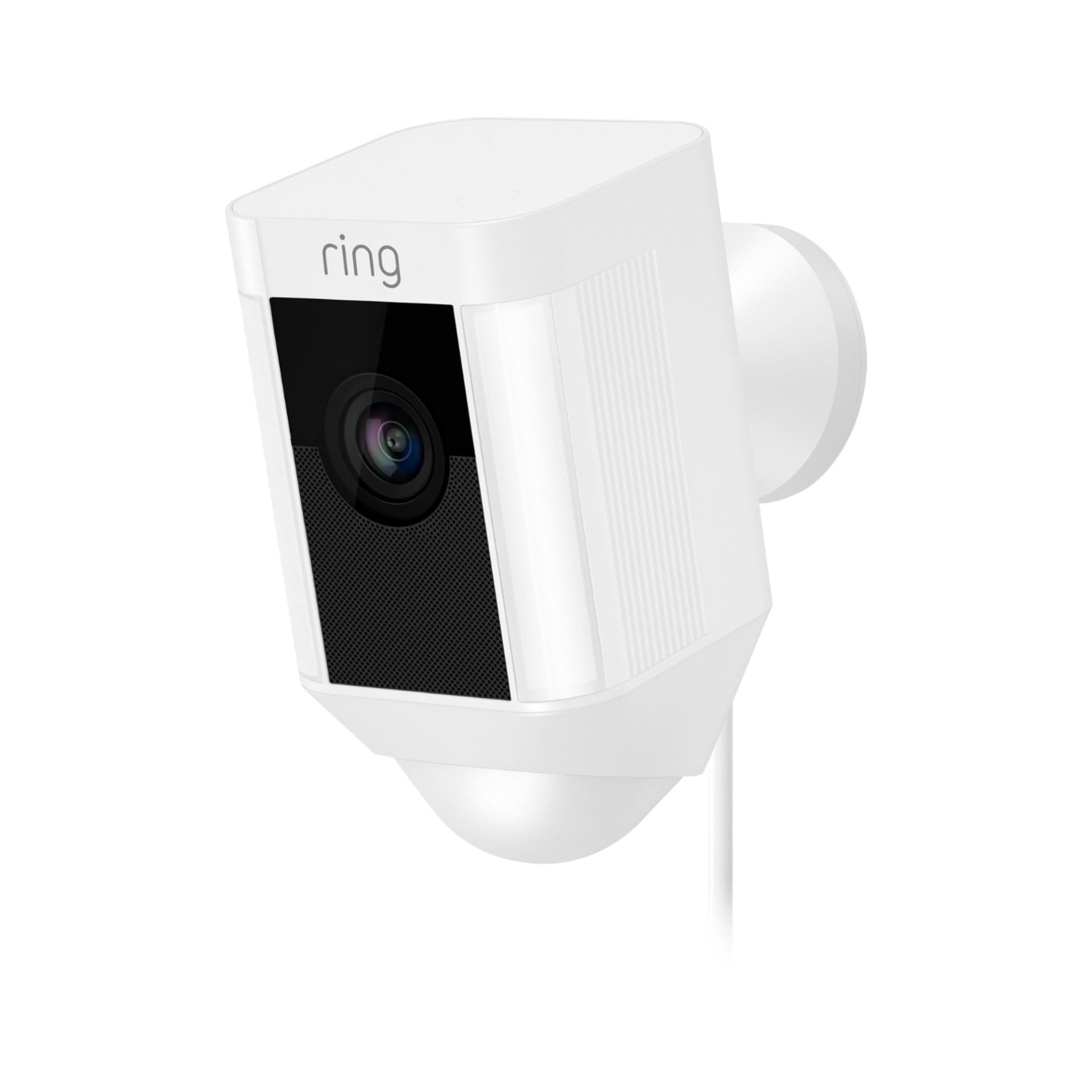 Ring Spotlight Cam Wired (Plug-In) Outdoor Rectangle Security Camera - White - Nyson Retail